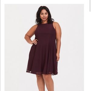 Torrid Burgundy Flared Dress
